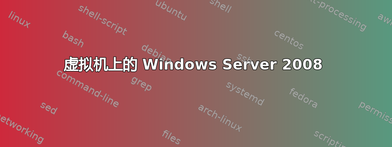 虚拟机上的 Windows Server 2008