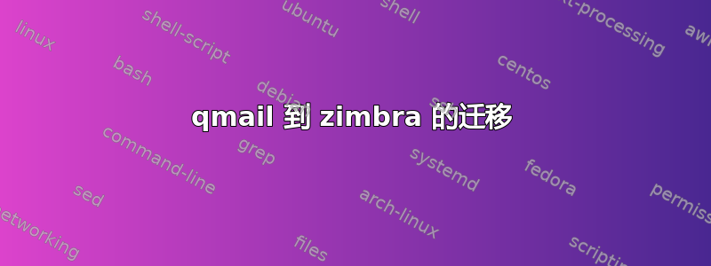 qmail 到 zimbra 的迁移