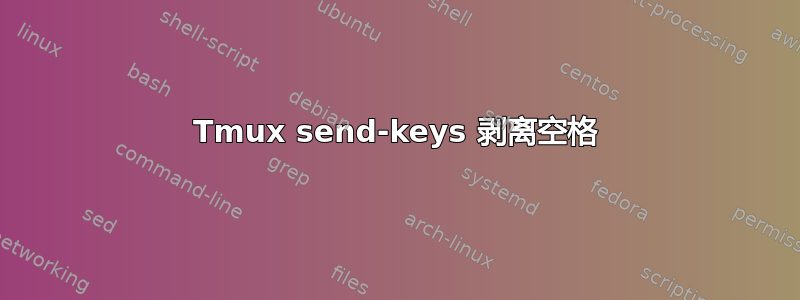 Tmux send-keys 剥离空格