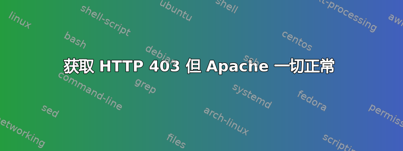 获取 HTTP 403 但 Apache 一切正常