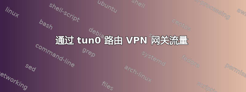 通过 tun0 路由 VPN 网关流量