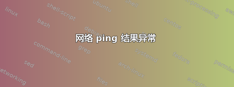 网络 ping 结果异常