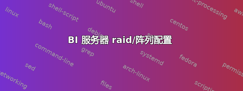 BI 服务器 raid/阵列配置