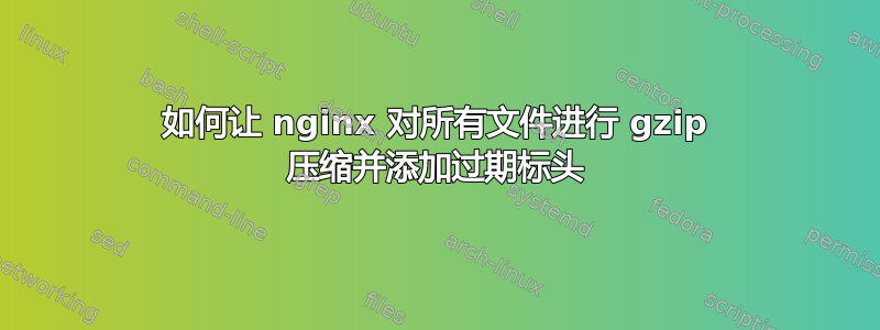 如何让 nginx 对所有文件进行 gzip 压缩并添加过期标头