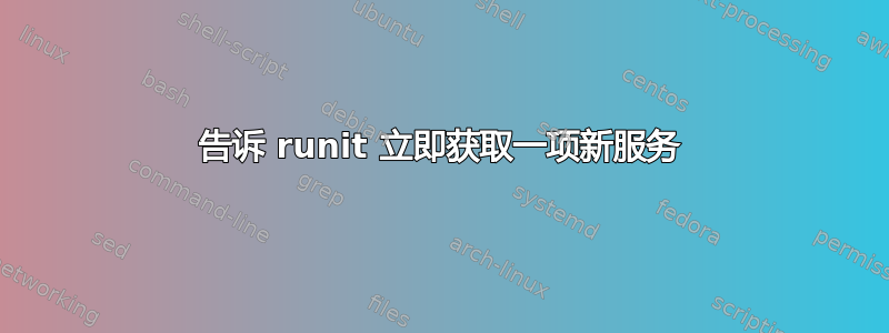 告诉 runit 立即获取一项新服务