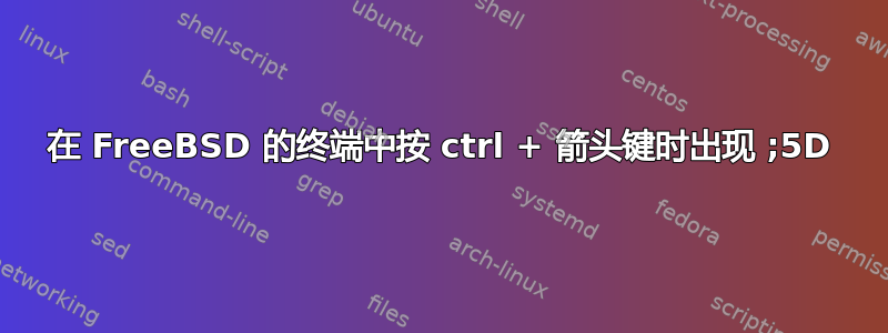 在 FreeBSD 的终端中按 ctrl + 箭头键时出现 ;5D