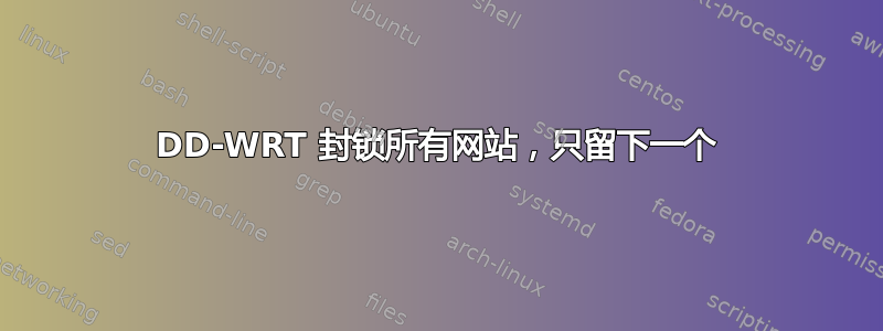 DD-WRT 封锁所有网站，只留下一个