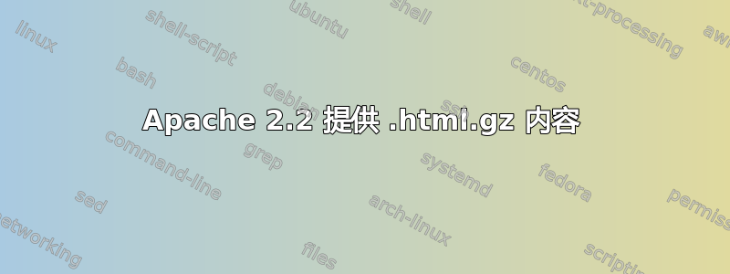 Apache 2.2 提供 .html.gz 内容