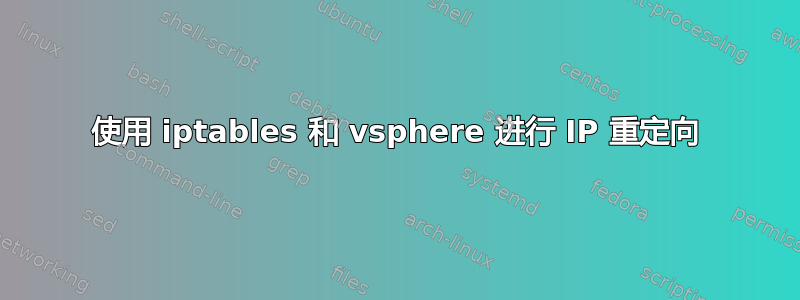 使用 iptables 和 vsphere 进行 IP 重定向