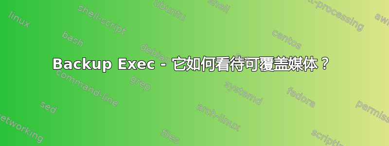 Backup Exec - 它如何看待可覆盖媒体？