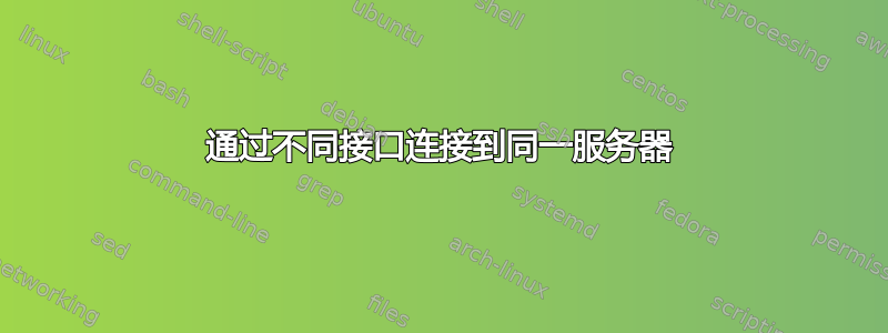 通过不同接口连接到同一服务器