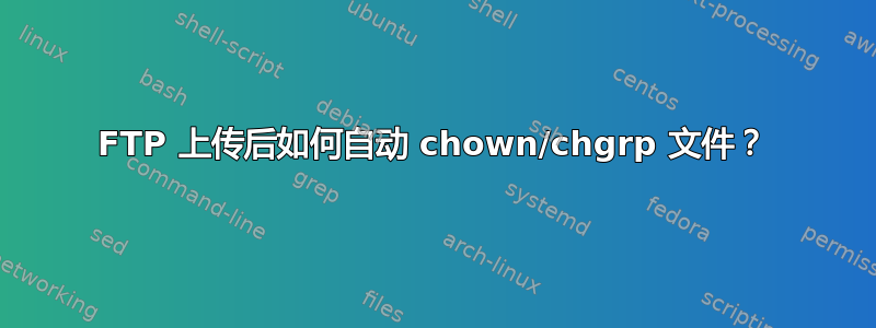 FTP 上传后如何自动 chown/chgrp 文件？