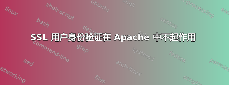 SSL 用户身份验证在 Apache 中不起作用