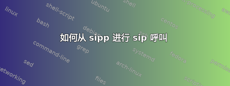 如何从 sipp 进行 sip 呼叫