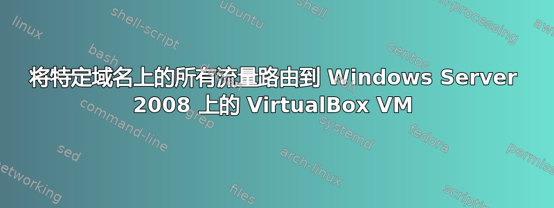 将特定域名上的所有流量路由到 Windows Server 2008 上的 VirtualBox VM