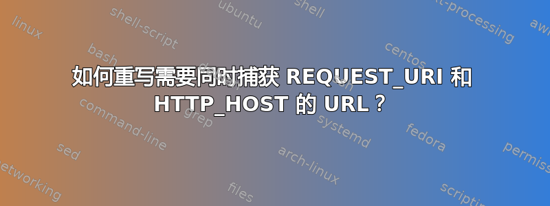 如何重写需要同时捕获 REQUEST_URI 和 HTTP_HOST 的 URL？