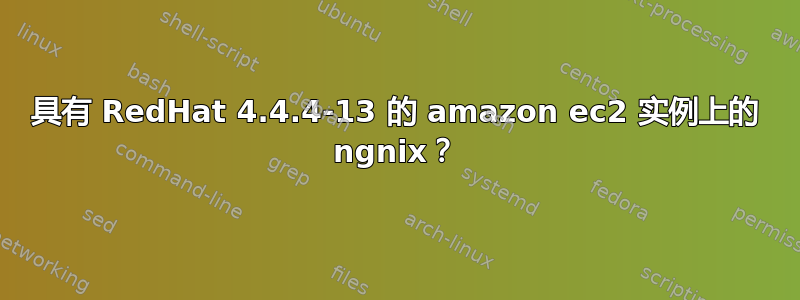 具有 RedHat 4.4.4-13 的 amazon ec2 实例上的 ngnix？