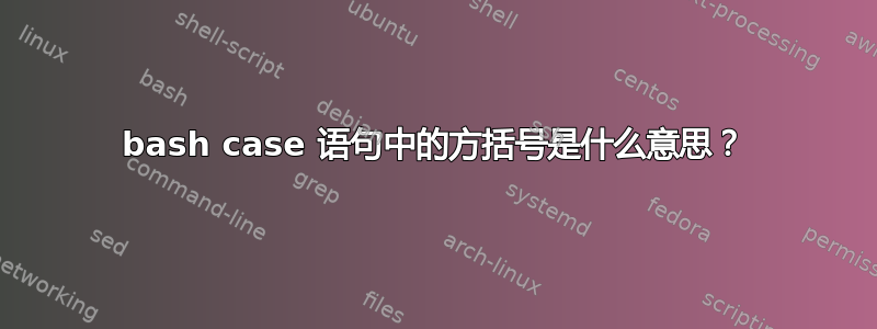 bash case 语句中的方括号是什么意思？