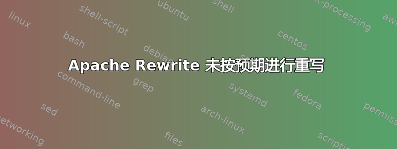 Apache Rewrite 未按预期进行重写