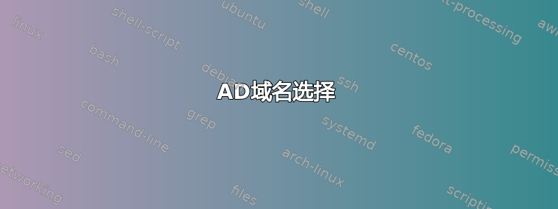 AD域名选择