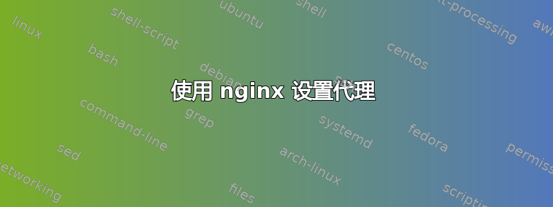 使用 nginx 设置代理