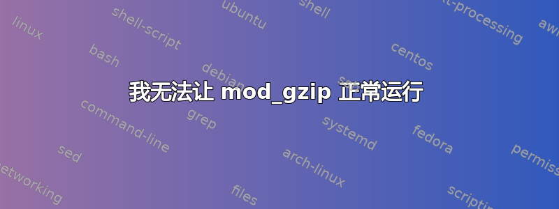 我无法让 mod_gzip 正常运行