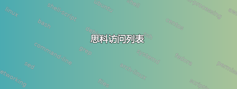 思科访问列表