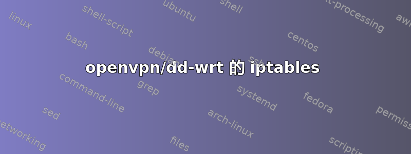 openvpn/dd-wrt ​​的 iptables