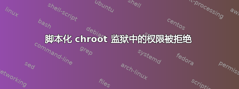 脚本化 chroot 监狱中的权限被拒绝