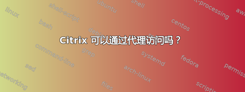 Citrix 可以通过代理访问吗？