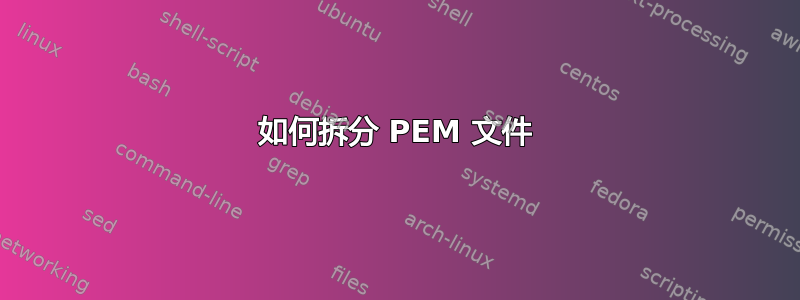 如何拆分 PEM 文件