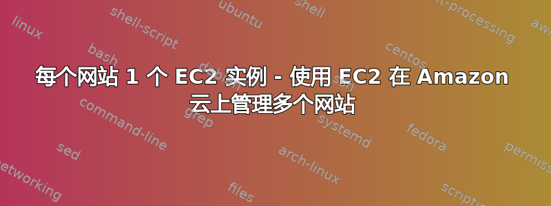 每个网站 1 个 EC2 实例 - 使用 EC2 在 Amazon 云上管理多个网站