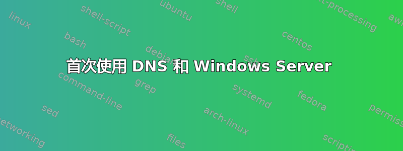 首次使用 DNS 和 Windows Server