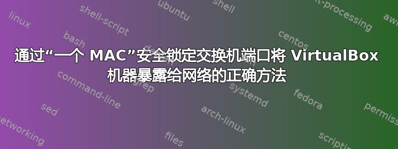 通过“一个 MAC”安全锁定交换机端口将 VirtualBox 机器暴露给网络的正确方法