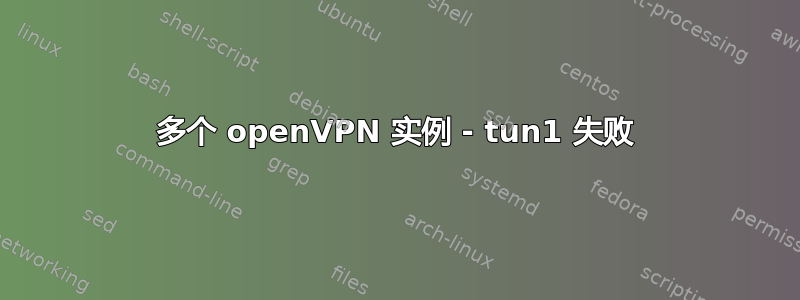 多个 openVPN 实例 - tun1 失败