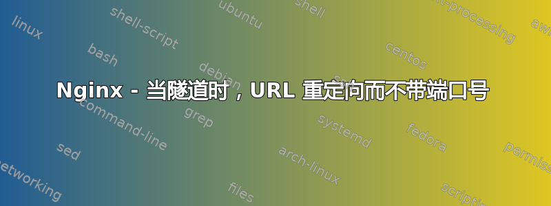 Nginx - 当隧道时，URL 重定向而不带端口号