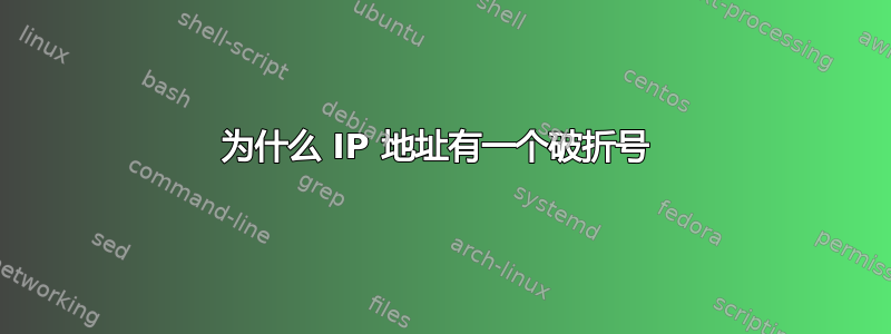 为什么 IP 地址有一个破折号 