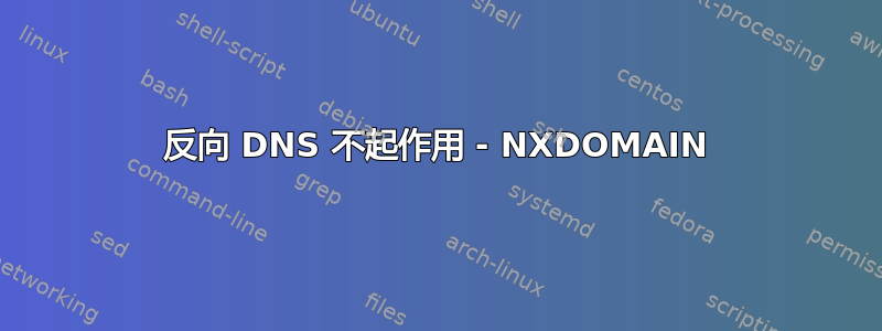 反向 DNS 不起作用 - NXDOMAIN