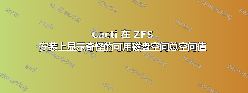 Cacti 在 ZFS 安装上显示奇怪的可用磁盘空间总空间值