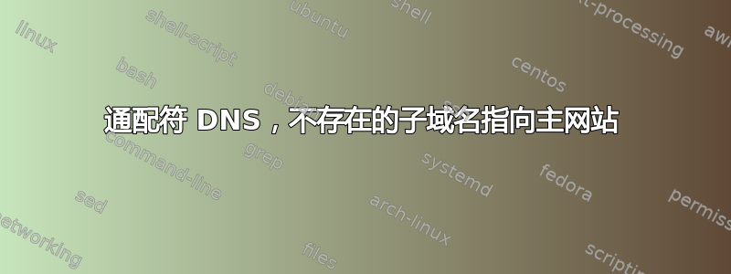 通配符 DNS，不存在的子域名指向主网站