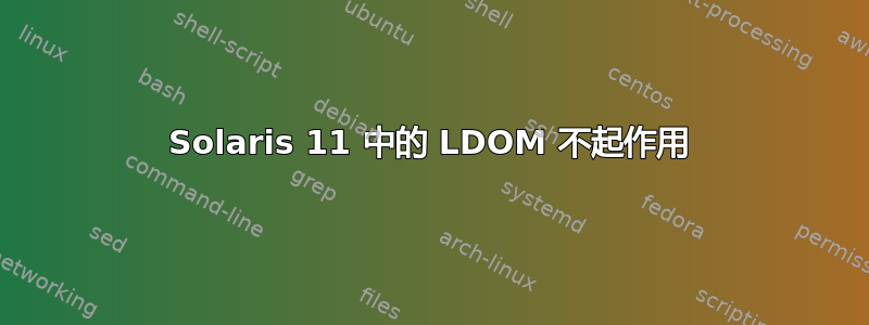 Solaris 11 中的 LDOM 不起作用