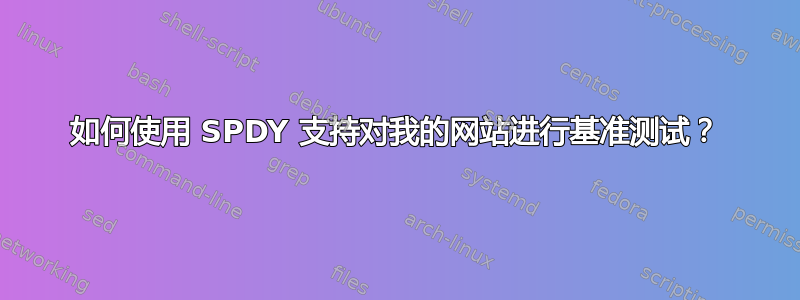 如何使用 SPDY 支持对我的网站进行基准测试？