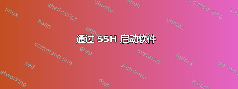 通过 SSH 启动软件 