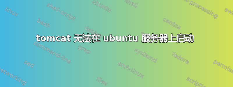 tomcat 无法在 ubuntu 服务器上启动