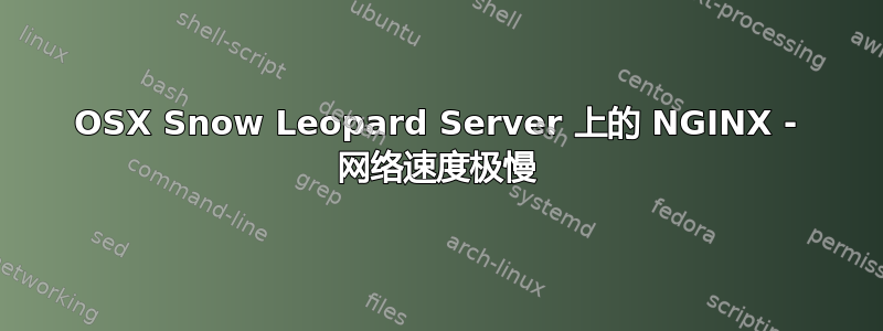 OSX Snow Leopard Server 上的 NGINX - 网络速度极慢