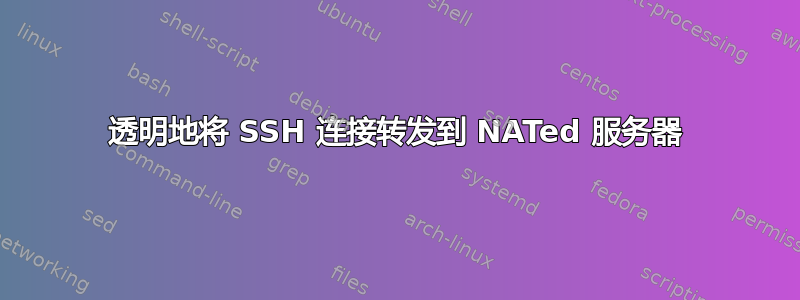 透明地将 SSH 连接转发到 NATed 服务器