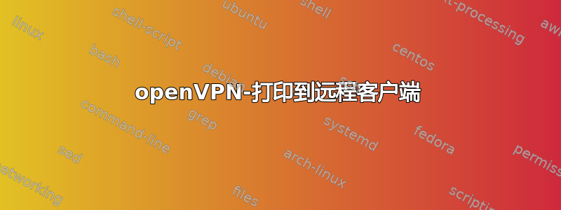 openVPN-打印到远程客户端