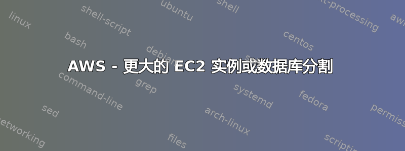 AWS - 更大的 EC2 实例或数据库分割