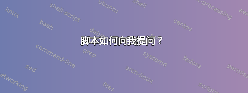 脚本如何向我提问？