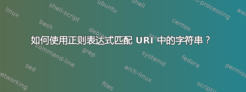 如何使用正则表达式匹配 URI 中的字符串？